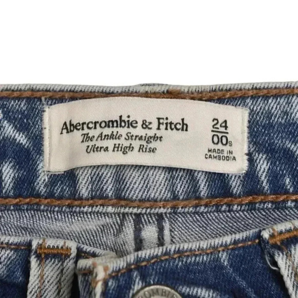 Abercrombie & Fitch The Ankle  Straight Ultra High Rise Size 24 - Picture 9 of 13